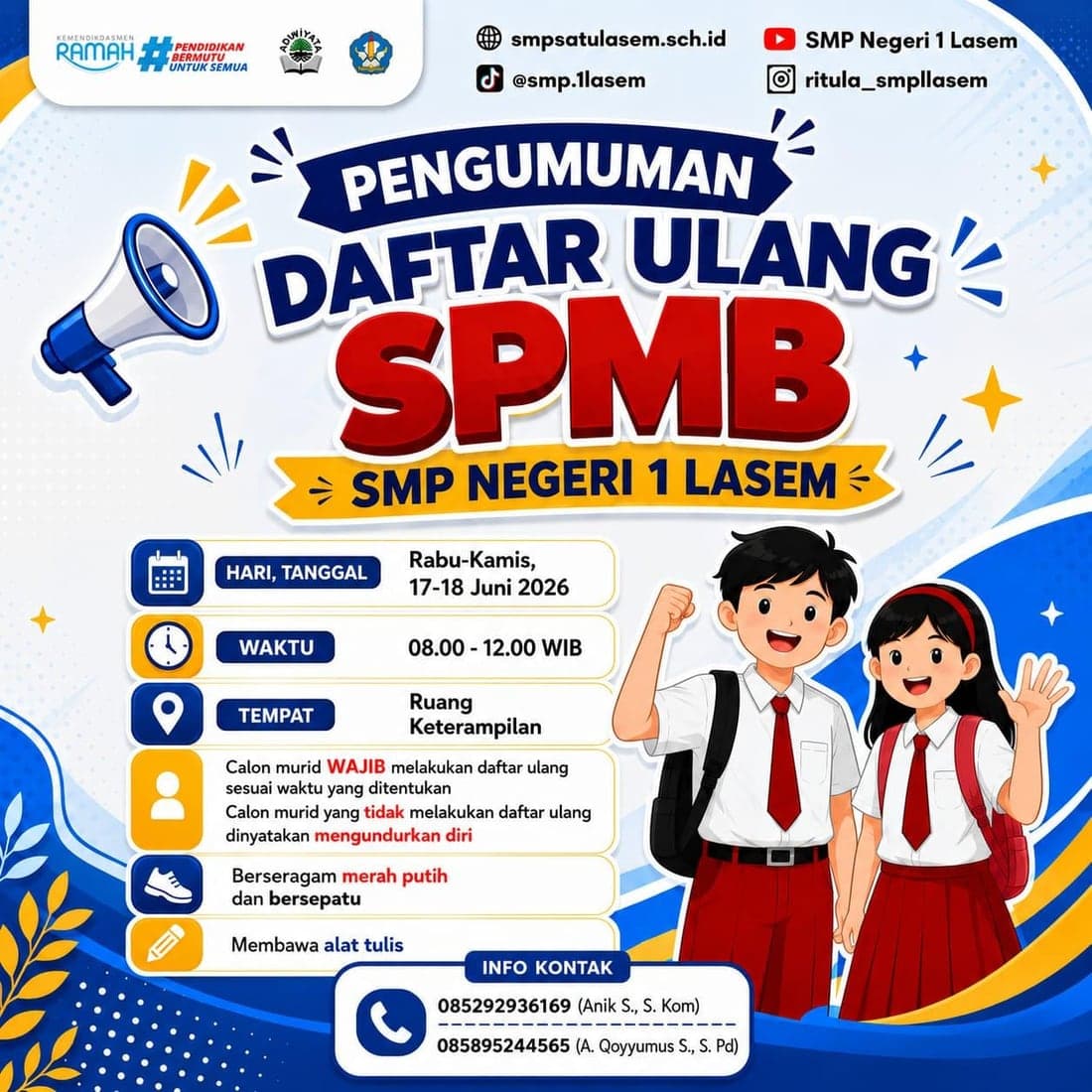 Pengumuman daftar ulang