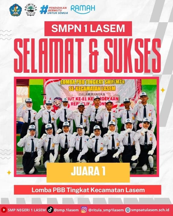 Poster Lomba PBB antar SMP dan MTs se-Kecamatan Lasem