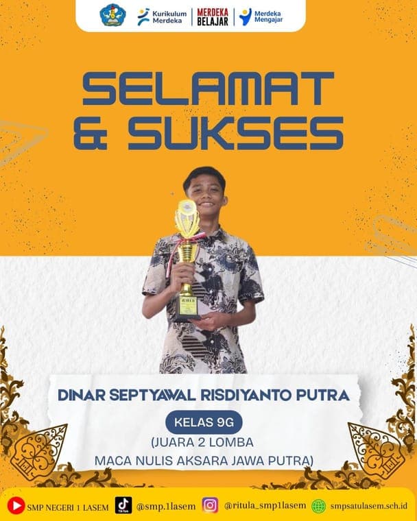 Poster Lomba Maca Nulis Aksara Jawa Putra