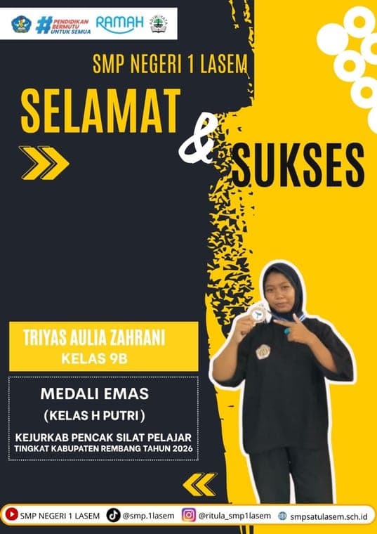 Poster Kejurkab Pencak Silat Pelajar, Kelas H Putri