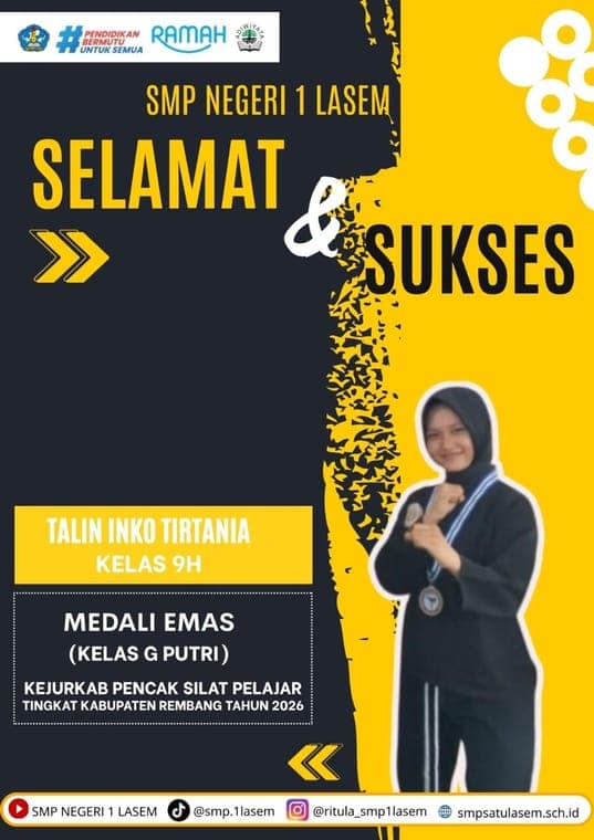 Poster Kejurkab Pencak Silat Pelajar, Kelas G Putri