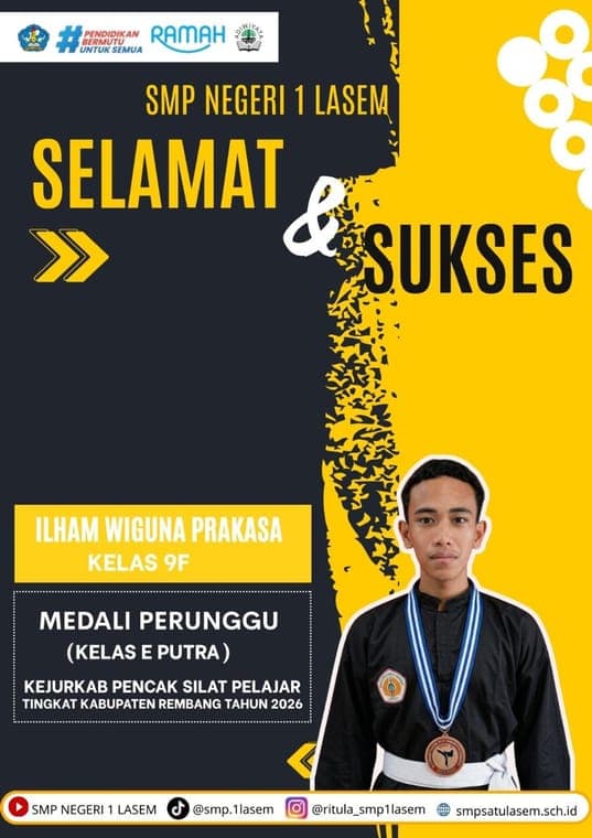 Poster Kejurkab Pencak Silat Pelajar, Kelas E Putra