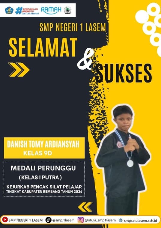 Poster Kejurkab Pencak Silat Pelajar, Kelas I Putra